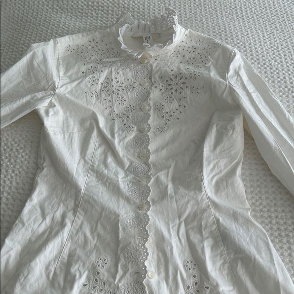 Rabanne H&M White Lace Detail Blouse - Picture 6 of 8